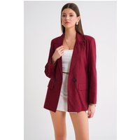 Einreihiger Blazer aus Leinenmischung