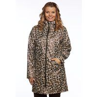 Leopard-Regenmantel mit Kapuze