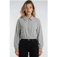 Strukturierte Ripp-Crop-Jacke