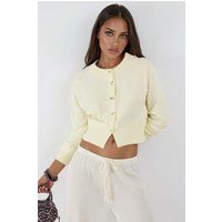 Kurzer Cardigan mit Rundhalsausschnitt