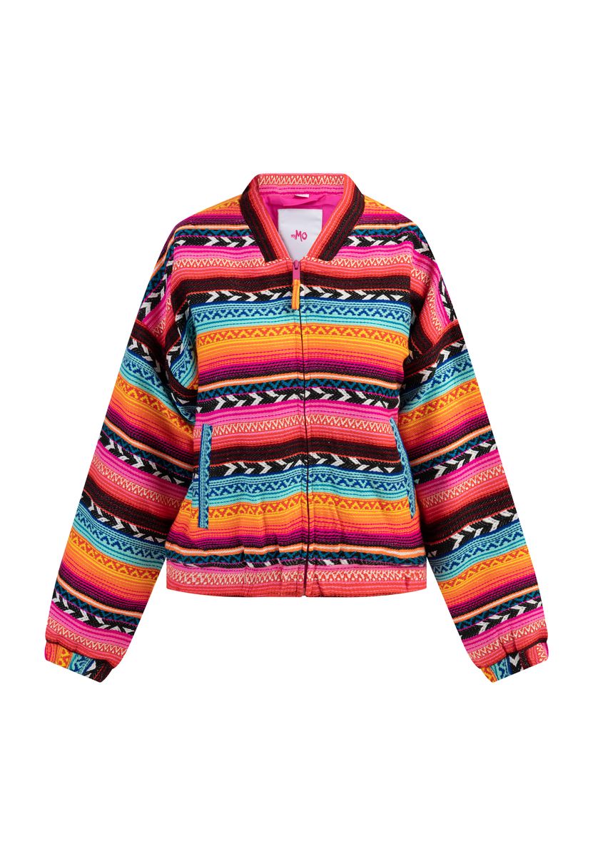 Bomberjacke mit lebhaftem Ethno-Muster