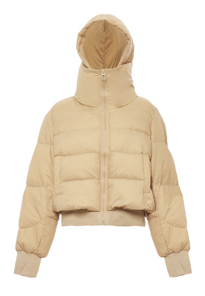 Kurze Steppjacke mit Kapuze