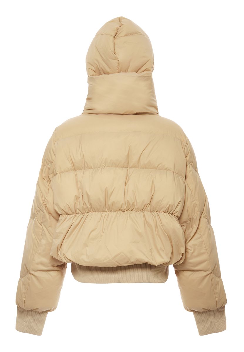 Kurze Steppjacke mit Kapuze