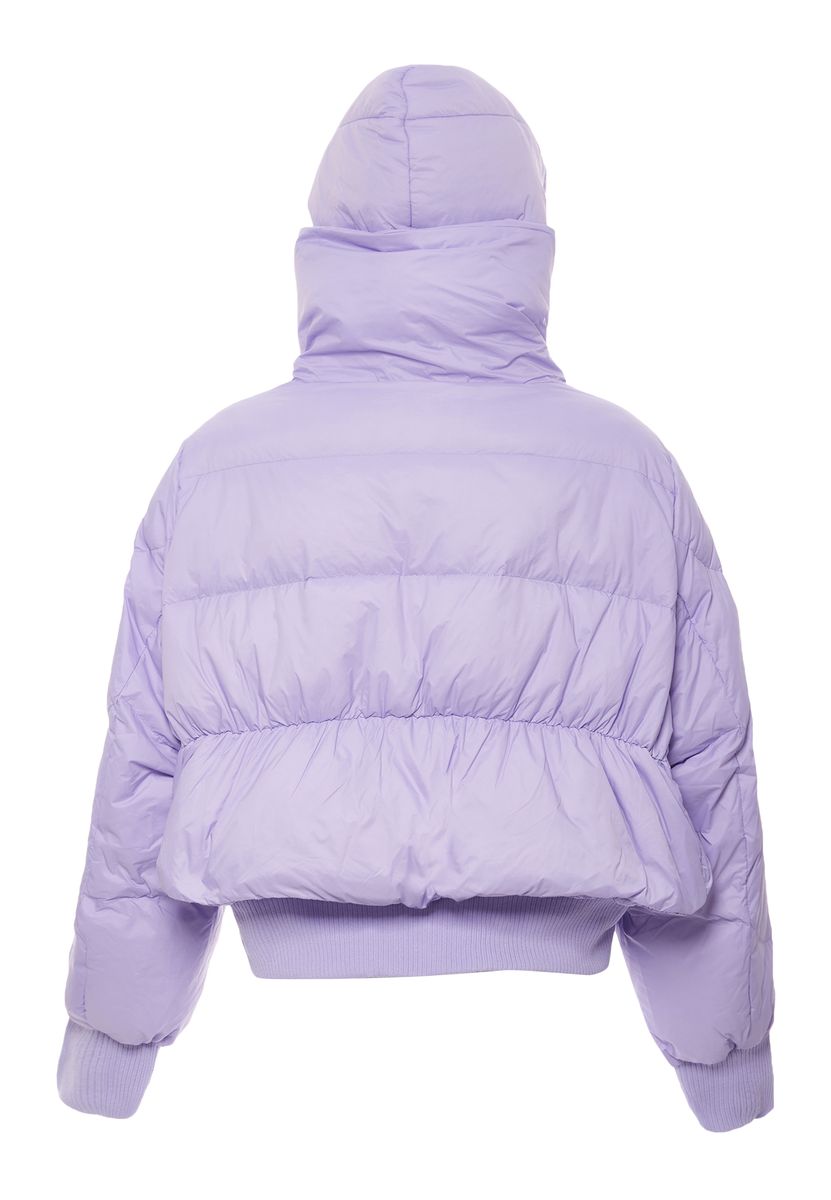 Verkürzte Pufferjacke mit Kapuze