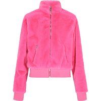 Plüschige Webpelz-Bomberjacke
