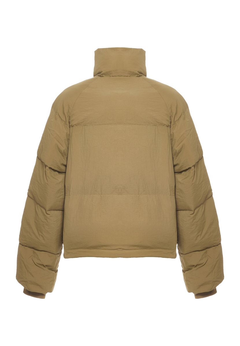 Kurze Steppjacke mit hohem Kragen