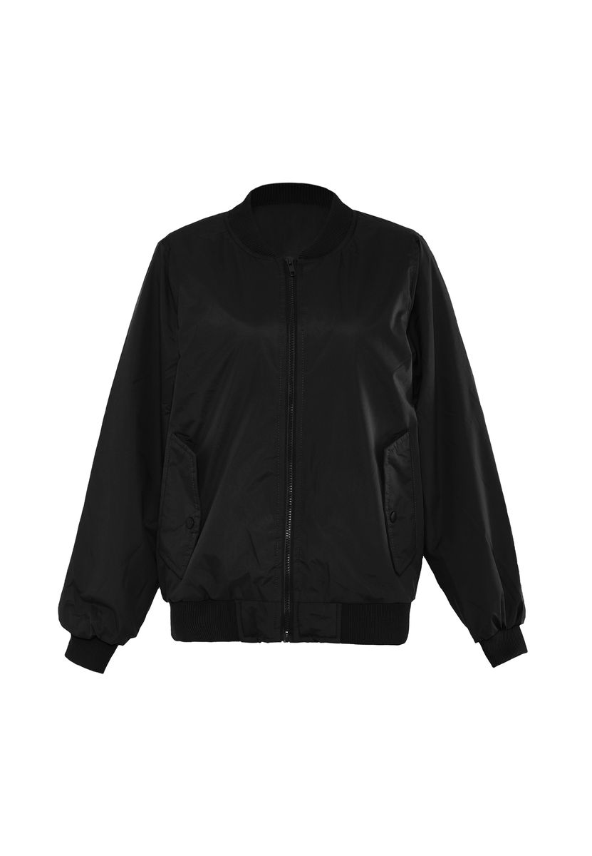 Sportliche Blousonjacke mit Rippbündchen