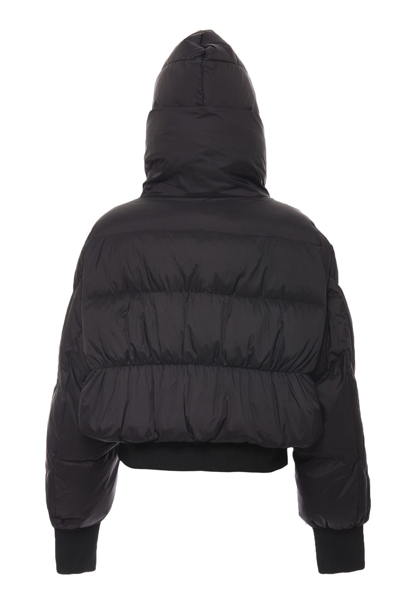 Kurze Steppjacke mit Stehkragen