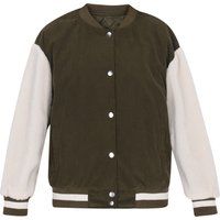 Varsity-Jacke aus Cord und Teddy-Fleece