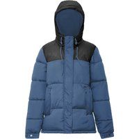 Wattierte Bicolor Pufferjacke mit Kapuze