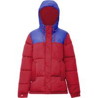 Zweifarbige Pufferjacke mit Kapuze