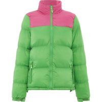 Zweifarbige Wattierte Steppjacke