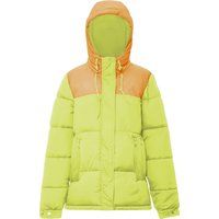 Zweifarbige Steppjacke mit Kapuze