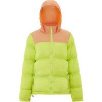 Zweifarbige Steppjacke mit Kapuze