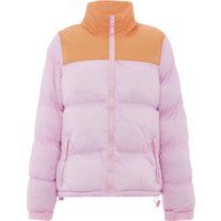 Zweifarbige Wattierte Steppjacke