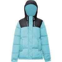 Wattierte Bicolor Pufferjacke mit Kapuze