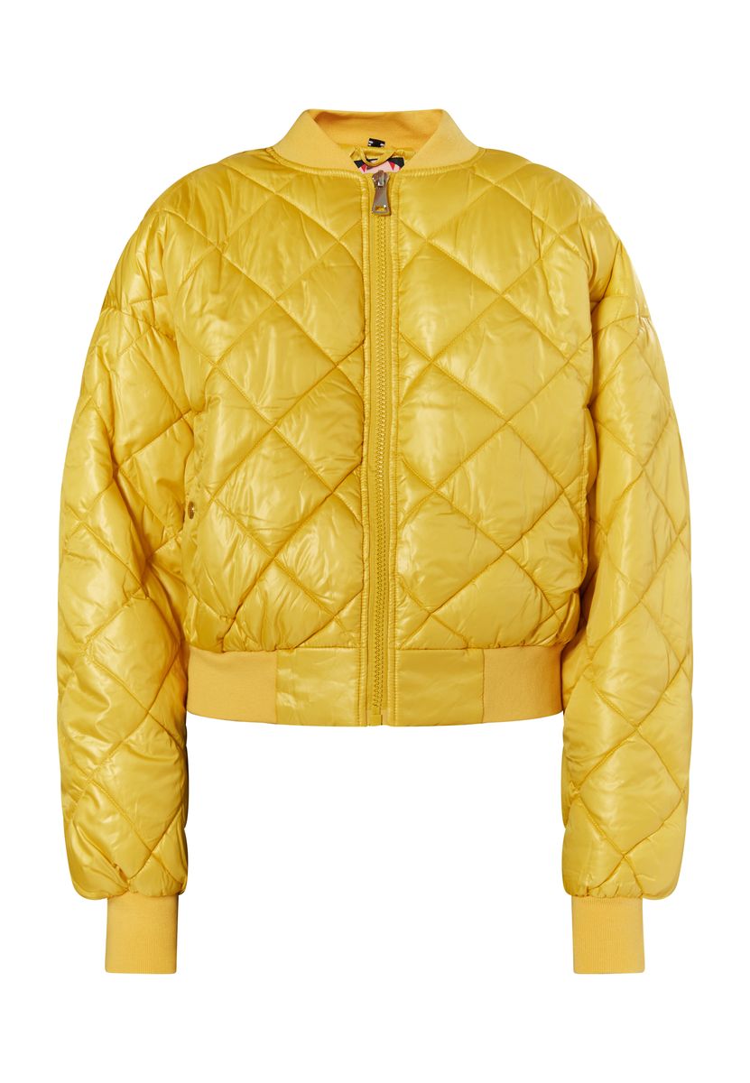 Wattierte Bomberjacke mit Rautensteppung