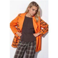 Oversize-Crepe-Blazer mit Graffiti-Print