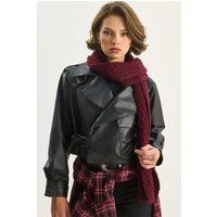 Oversized Crop Kunstlederjacke