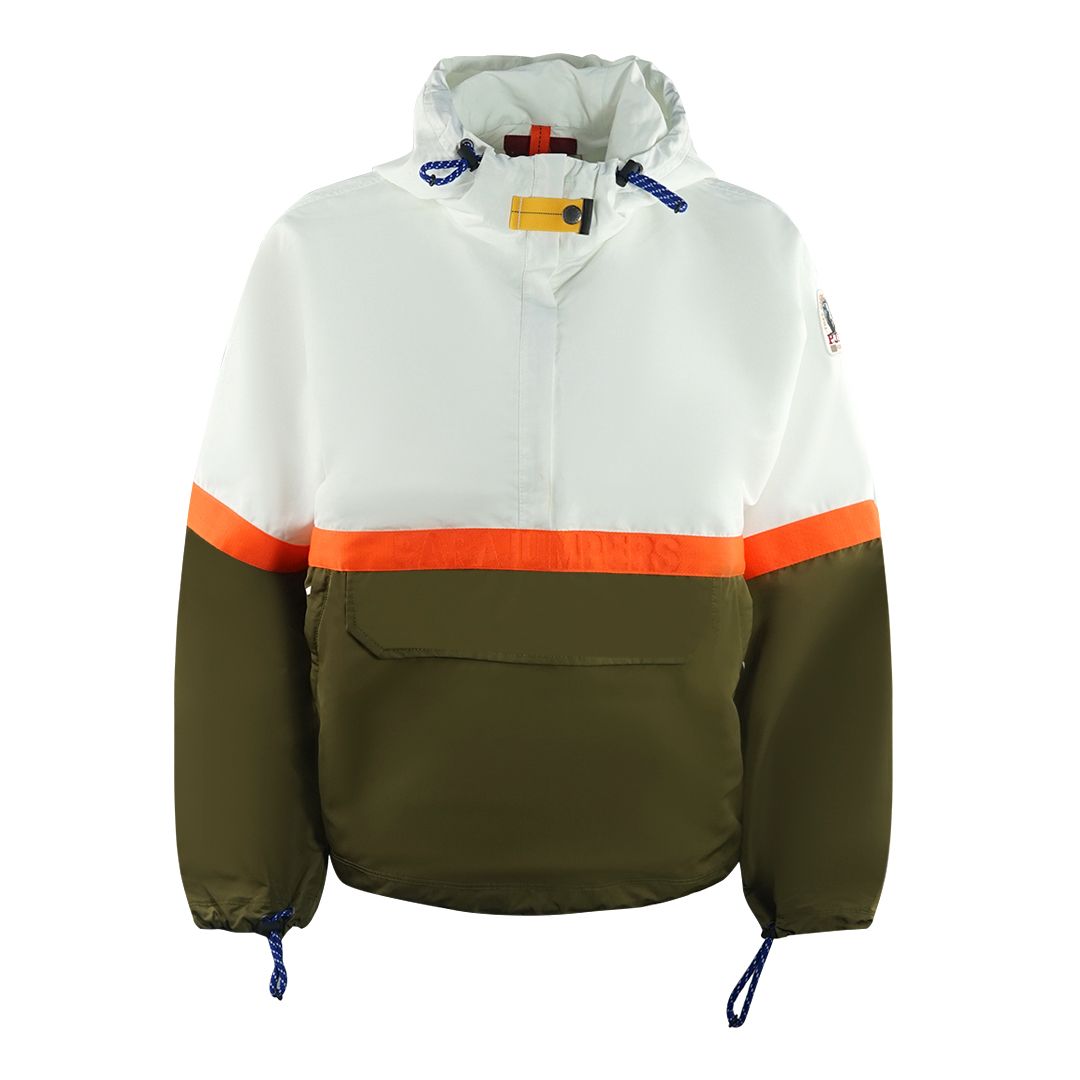 Mehrfarbiger Anorak mit Kapuze