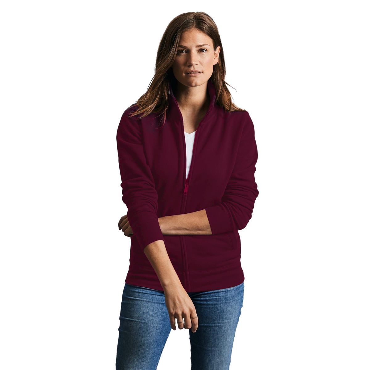 Taillierte Fleecejacke mit Reißverschluss