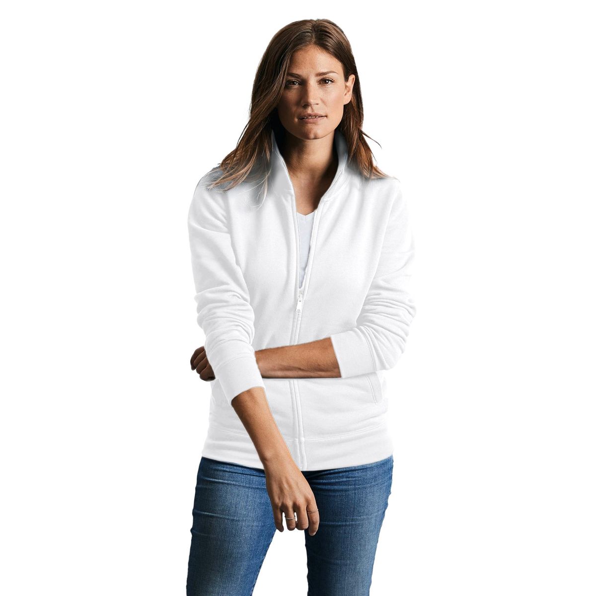 Taillierte Fleecejacke mit Reißverschluss