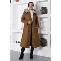 Gefütterter Kapuzenparka mit Tunnelzug