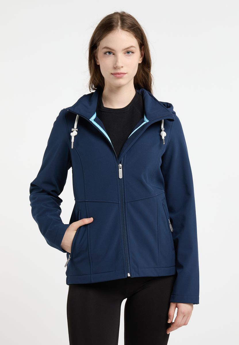 Sportliche Softshelljacke mit Kapuze