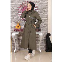 Langer Parka mit Kordelzug