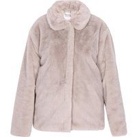 Plüschige Kunstpelzjacke mit Reißverschluss