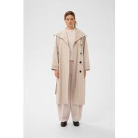 Lockerer Longline Trenchcoat mit Gürtel