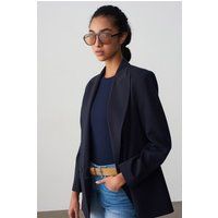 Oversized langer Crepe-Blazer