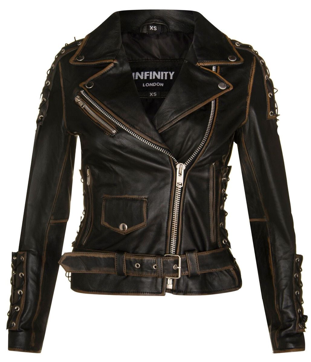 Bikerjacke mit geprägtem Adler-Motiv