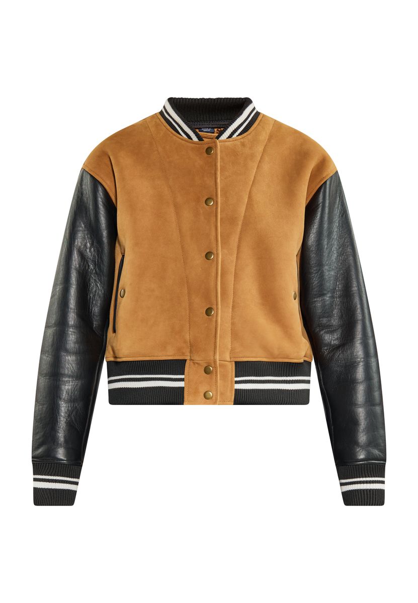 Retro Two-Tone College Bomberjacke
