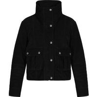 Utility-Wildlederjacke mit Stehkragen