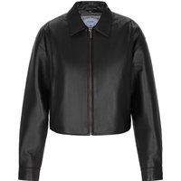 Kurze Lederjacke mit Kragen