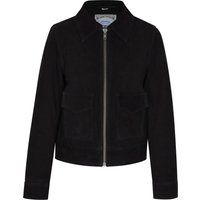 Kurze Utility-Jacke in Wildleder-Optik