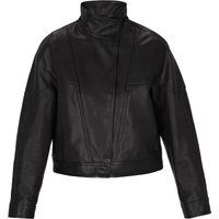 Robuste Lederjacke mit Stehkragen
