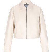 Kurze Lederjacke mit Kragen