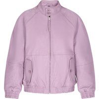 Locker geschnittene Lederjacke im Vintagestil