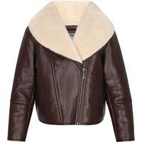 Vintage Lederjacke mit Teddykragen