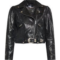 Verkürzte Bikerjacke mit Schlangenmuster