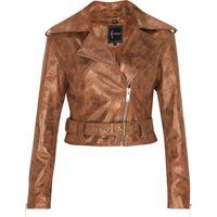 Strukturierte Metallic-Bikerjacke
