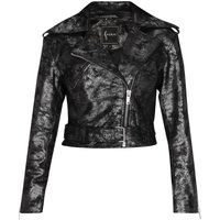 Bikerjacke mit Metallic-Effekt