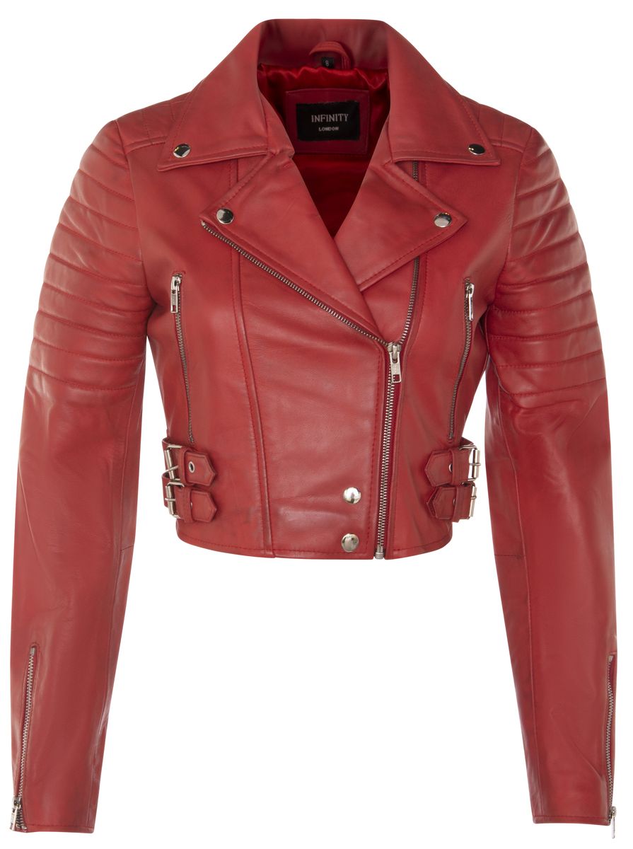 Kurze Brando-Lederbikerjacke