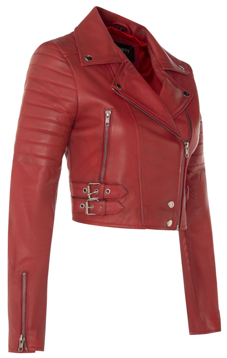 Kurze Brando-Lederbikerjacke