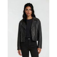 Moderne minimalistische Leder-Bikerjacke