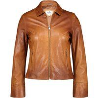 Klassische Lammlederjacke mit Schlitzdetails