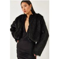Boxige Cropped-Kunstfelljacke