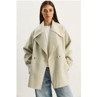 Übergroße Filzjacke mit breitem Kragen
